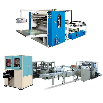 Capaciteit Tissue Paper Production Equipment Tissue Paper Production Line met PLC besturingssysteem