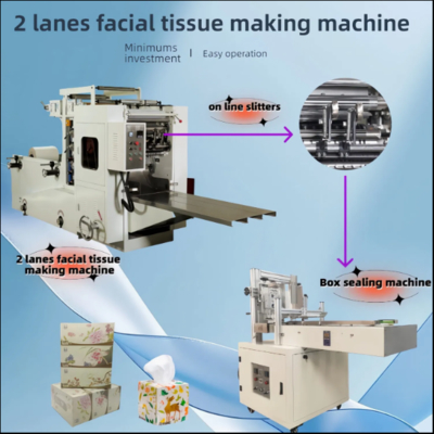2 / 3 Baans Gezichtsdoekjesmachine Economische Handmatige Kleine Machines