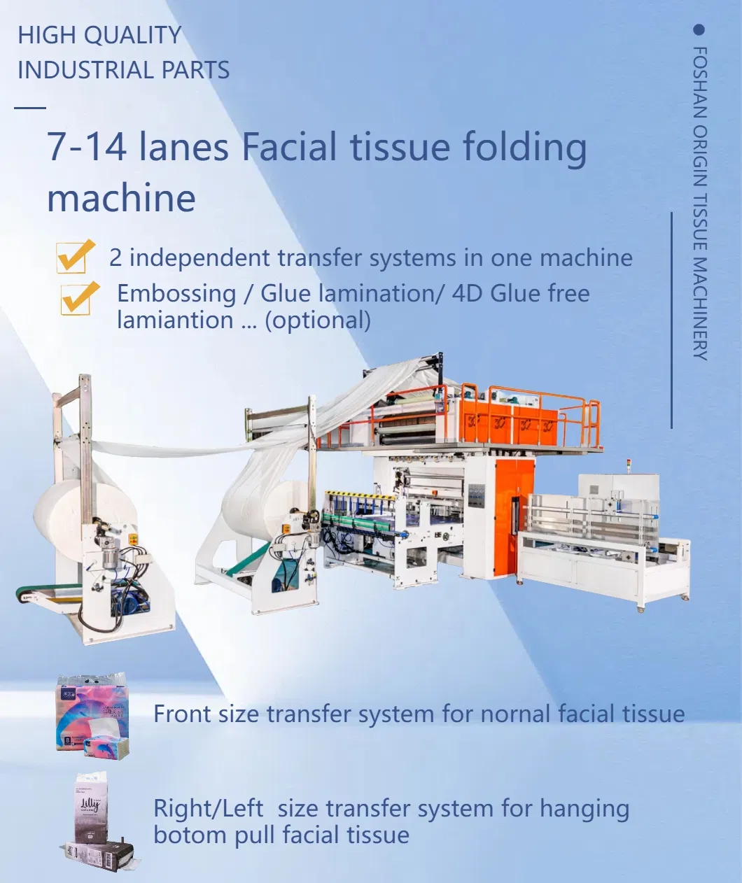 V Productielijn voor geschikt gezichtsweefsel Automatische machine Interfoldmaking machine Handdoek 1