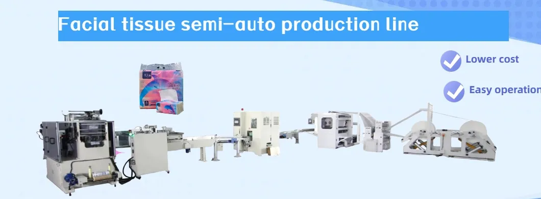 Machine voor het maken van gezichtsdoekjes, semi-automatische productielijn 0